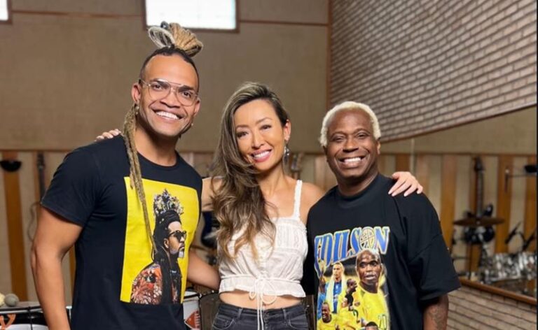 Qymira grava música para a Copa do Mundo com Timbalada e Edílson Capetinha